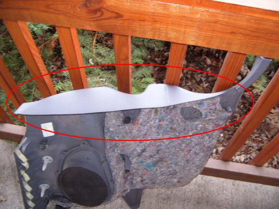 There is a small trim peice that is supposed to be attached to this location. It is common for it to fall off because it was plastic welded on, and they usually break.