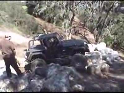 1998 Jeep Wrangler - On the maiden voyage after the axle swap this is me exiting the mini rubicon about 3/4 of the way through