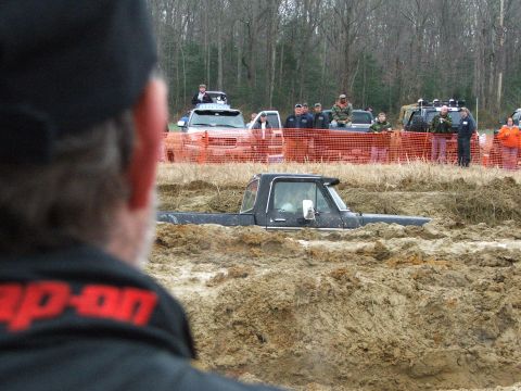 1996 Ford Bronco - ford on 2.5 ton axels and 44's in the bog 2 hole