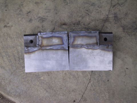1983 Ford Bronco - New design for radius arm brackets, simple but should be strong. 3/16 flat plate welded to 1/4 3x3 square tube.