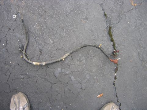 1995 Ford Bronco - Here are the old wires, not really in bad shape, but out they go. I reused some of this stuff, like the connectors and the small wires.