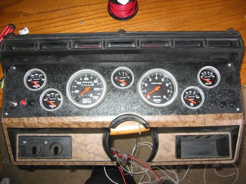 1985 Ford Bronco - Front of new Gauge cluster bolted up and ready to wire.