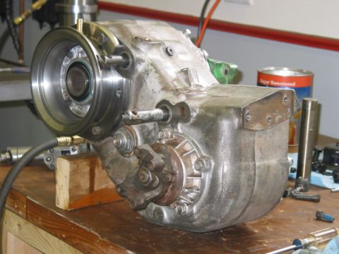1981 Ford Bronco - The 205 half of the doubler adapter. The two halves will be welded together once the 205 clocking is established.