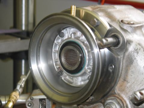 1981 Ford Bronco - Closer shot of the 205 adapter.
