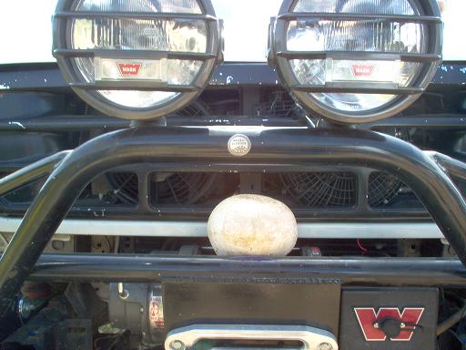 1988 Ford Bronco front with Warn lights and winch