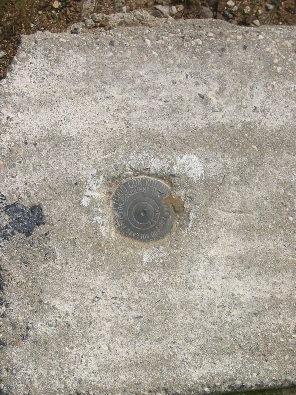 L.A. County Flood Control District marker found next to main road.