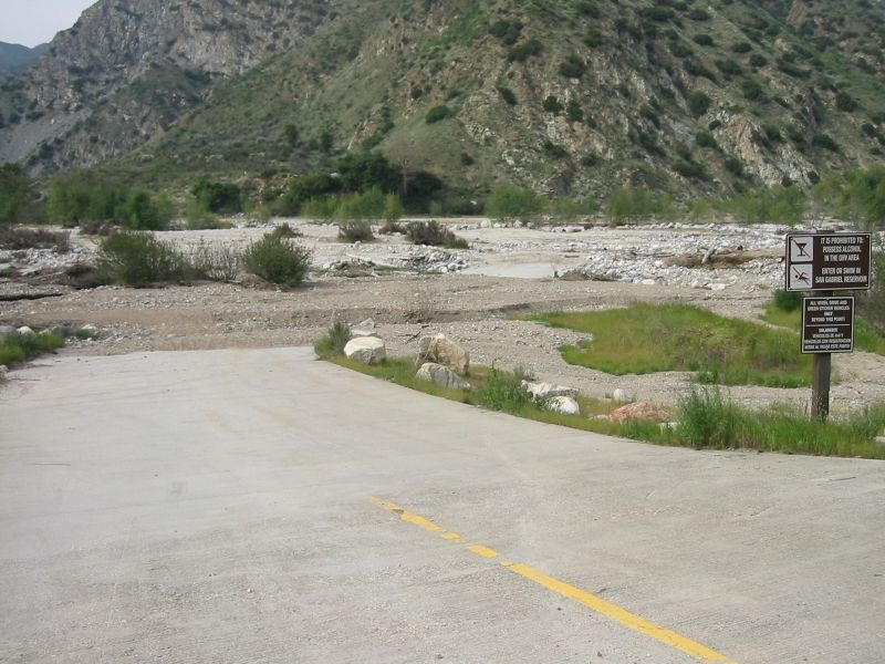 Shot of the entrance area east of the parking lot.