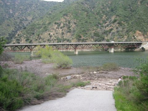 2000 Jeep Cherokee - View of the bridge from the south showing water level.