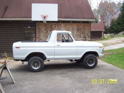 1979 Ford Bronco - This white Ford Bronco appears to be from 1978, not 1979, based on its body style.