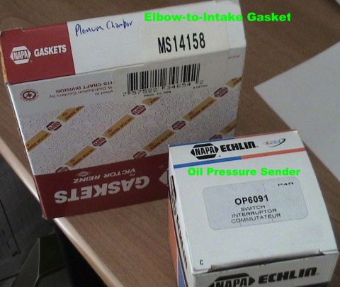 1994 Ford Crown Victoria - The "plenum chamber" gasket goes between the intake & the throttle-body elbow, and is replaced after cleaning the EGR passages. The oil pre…