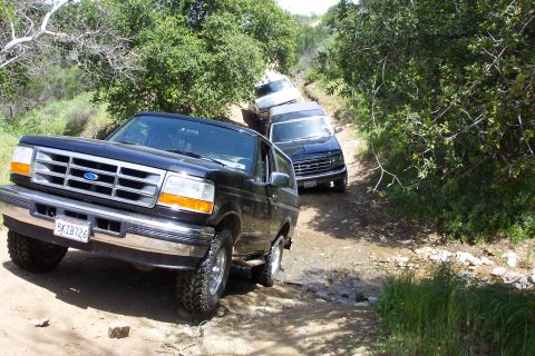 1996 Ford Bronco - Me, Brad, & Froggmann crossin' a crik.