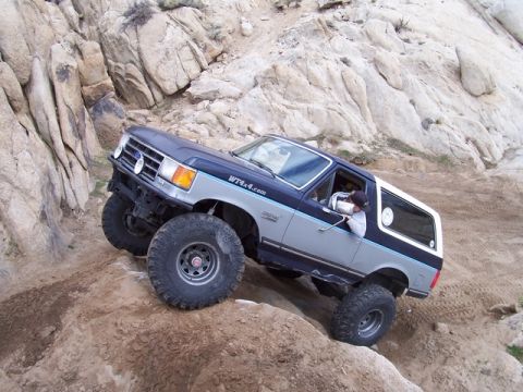 1989 Ford Bronco - This lifted 1987 Ford Bronco navigates a challenging rocky trail during Spring Break 2005.