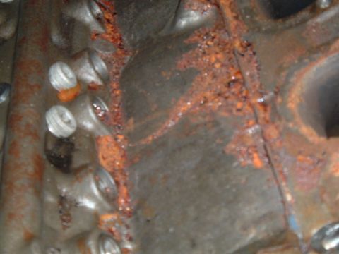 1963 Ford Galaxie - This engine block shows significant rust and corrosion, indicating a need for restoration.