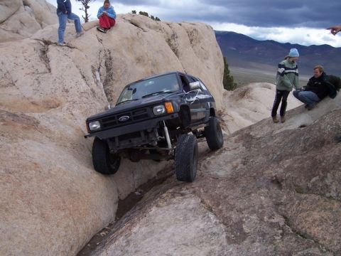 1989 Ford Bronco - This 1989 Ford Bronco is navigating a challenging rocky terrain.