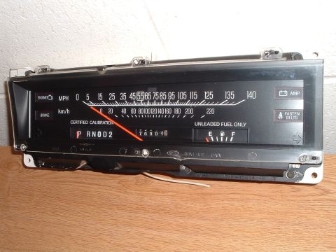 1989 Ford Crown Victoria LTD - This instrument cluster shows a speedometer, tachometer, fuel gauge, and gear indicator for a vehicle.
