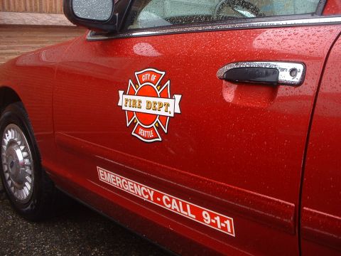 1999 Ford Crown Victoria - This 1999 Ford Crown Victoria is marked as a fire department vehicle.