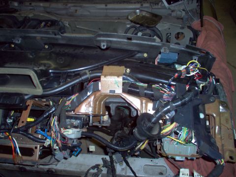 1994 Ford Crown Victoria - Everything is finished & tucked in so the dash can be reinstalled without pinching any wires.