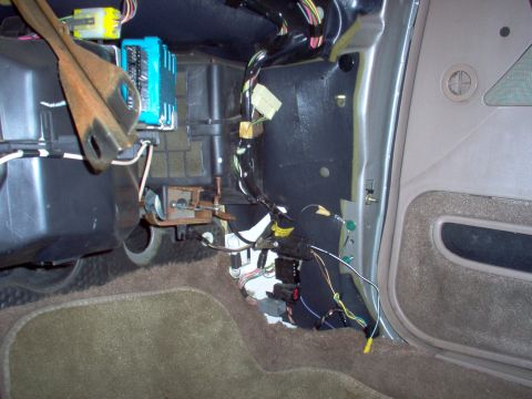 1994 Ford Crown Victoria - Some wires in these connectors were rearranged, and the Bk/Wh wire is a main power feed that will tie into the dash harness.