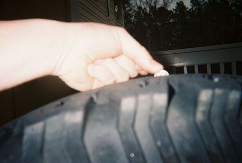 1988 Ford Bronco - 85% tread left with dime in tread