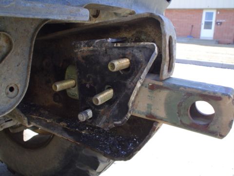 1981 Ford Bronco - drilled all holes in the frame for the 1/2" bolts