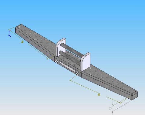1991 Ford Explorer - This is a CAD drawing of a custom bumper assembly, not a 1991 Ford Explorer.
