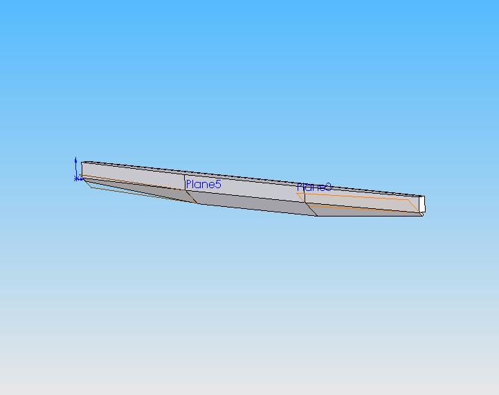 CAD modeling screenshot of a bumper with reference-plane labels