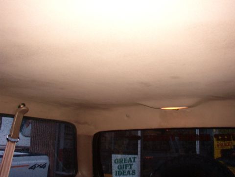 1993 Ford Bronco - Interior view showing the headliner and windows of a vehicle.