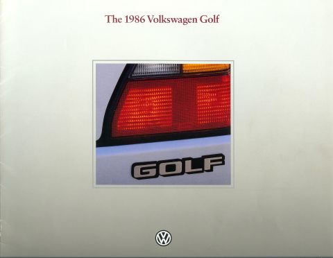 1987 Volkswagen Golf - The image displays the rear badging and taillight assembly of a 1986 Volkswagen Golf.