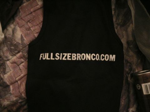 1978 Ford Bronco - Black tank top displays the text FULLSIZEBRONCO.COM.