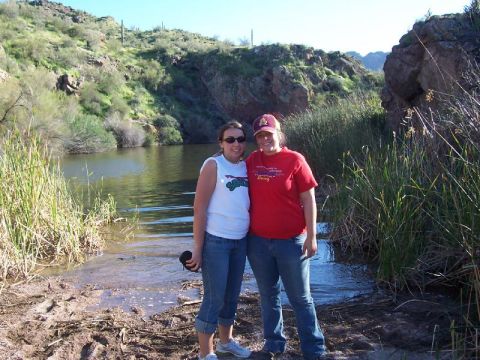 1988 Ford Bronco - Julie in from NY and I at Saguaro Lake