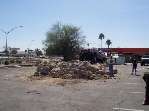 1988 Ford Bronco - Clint messing around at Fourwheel Parts