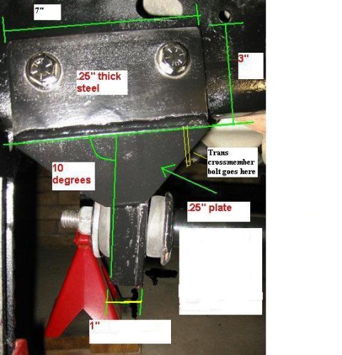 1985 Ford Bronco - Radius arm diagram with Bent and twisted extensions.