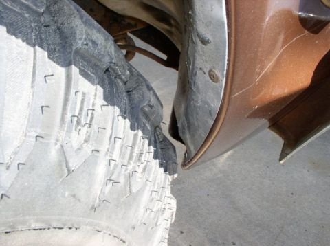 1978 Ford Bronco - After trimming liner, flattening the fender lip Both these pics had the wheel turned.