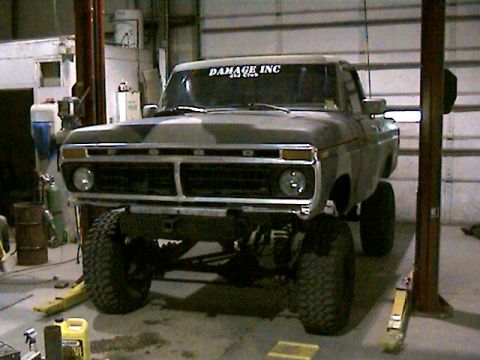 1977 Ford F-150 - Camo in shop