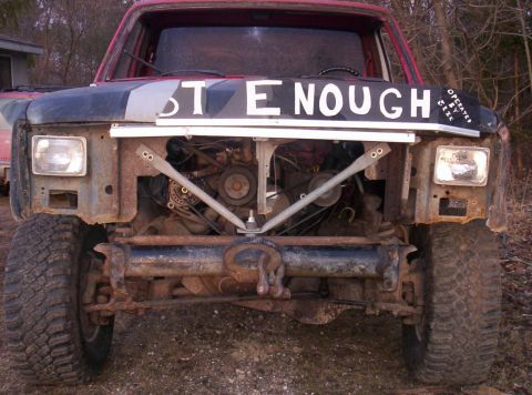 1984 Ford Bronco - check out the front end..... core supportless!!