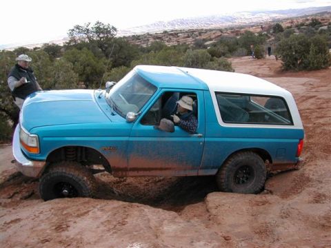 1981 Ford Bronco - Another one of Chris near the Bridges