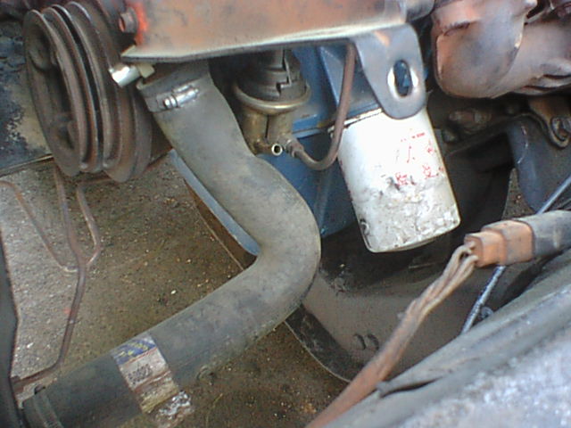 This is where the oil cooler filter adapter will sit. Plenty of room here as well.
