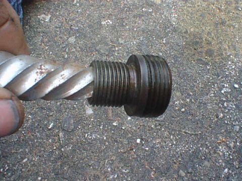 1976 Ford F-250 - Here is the threaded fitting after removal. I used a large EZ out but you can also use Vice Grips. If you use Vice Grips be sure to stick a…