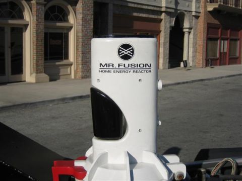 1994 Ford Bronco - Prop from a movie set, labeled 'Mr. Fusion Home Energy Reactor'.