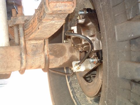 1978 Chevrolet C/K Pickup - Right Rear disc setup on a 14bolt Full Floater using Azkickin.com Disc brake conversion