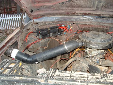 1978 Chevrolet C/K Pickup - ARB Safari Snorkel XJ-80 Landcruizer Stock breather with van intake riser - pvc tube to snorkel - K&N Filter