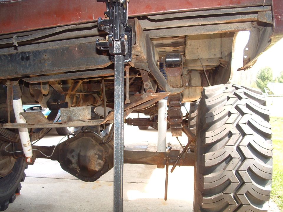 Another shot of removing rear block with Hi-Lift Jack