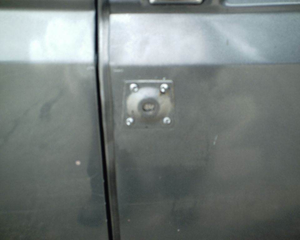 1987 Ford Bronco door panel with metal plate