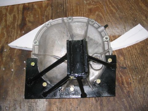 1985 Ford LTD Crown Victoria - Close-up of a Ford rear differential housing on a workbench.