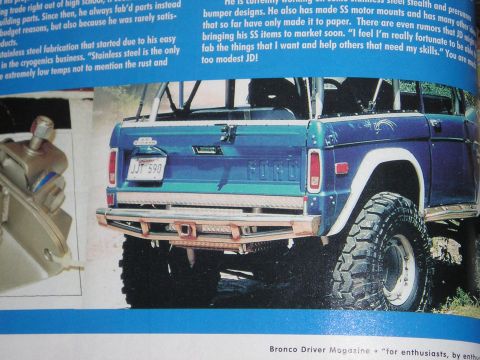 1996 Ford Bronco - This 1996 Ford Bronco features a custom rear bumper and large off-road tires, its capabilities.