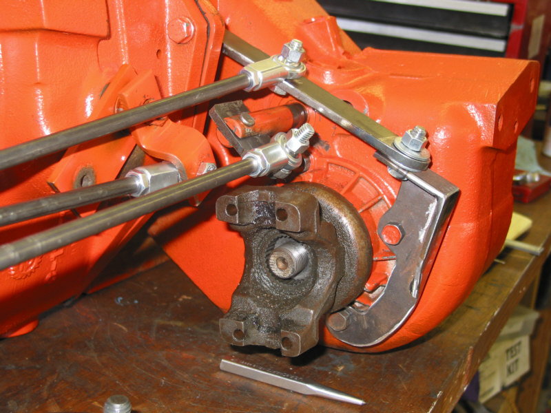 Closeup of adapters to hookup linkage and get the rods out of each others way.