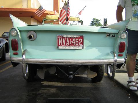 1968 Ford Mustang - This amphibious car has two propellers and Arizona license plate MVA 462.