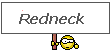 1968 Ford Mustang - A cartoon character holds a sign with the word 'Redneck' written on it.