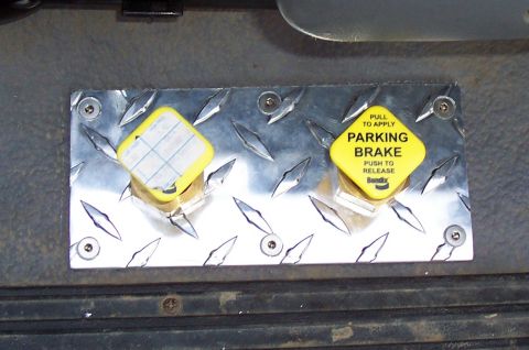 1994 Ford F-150 - This image shows the interior controls for a parking brake system, not a 1994 Ford F-150.