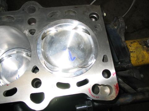 1993 Ford Probe - Engine block with pistons and cylinder head visible, showing internal engine components.